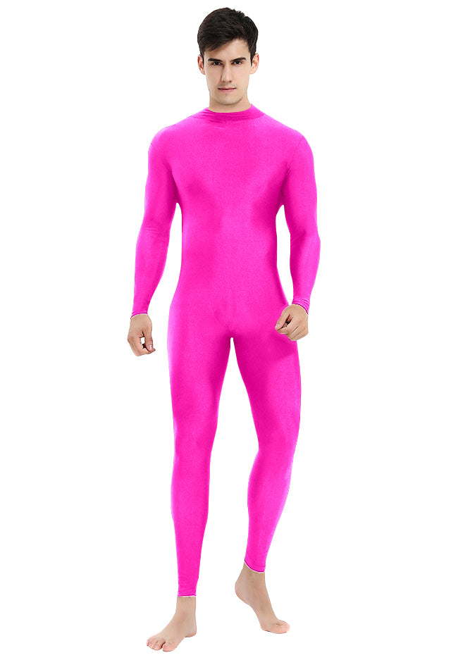 Mens Turtleneck Spandex Long Sleeve Unitard