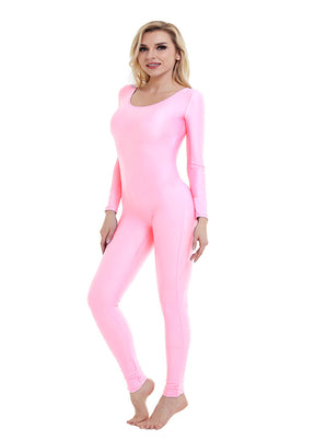 pink long sleeve unitard