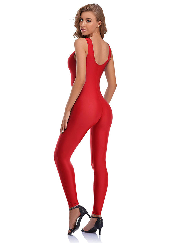 Womens Spandex Nylon Scoop Neck Tank Unitard