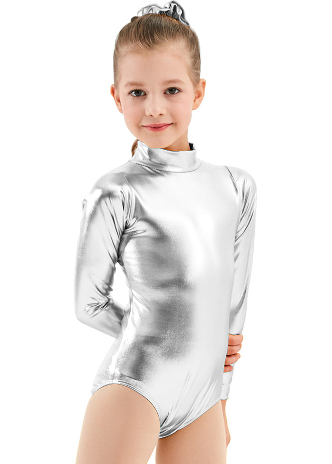 silver metallic leotards