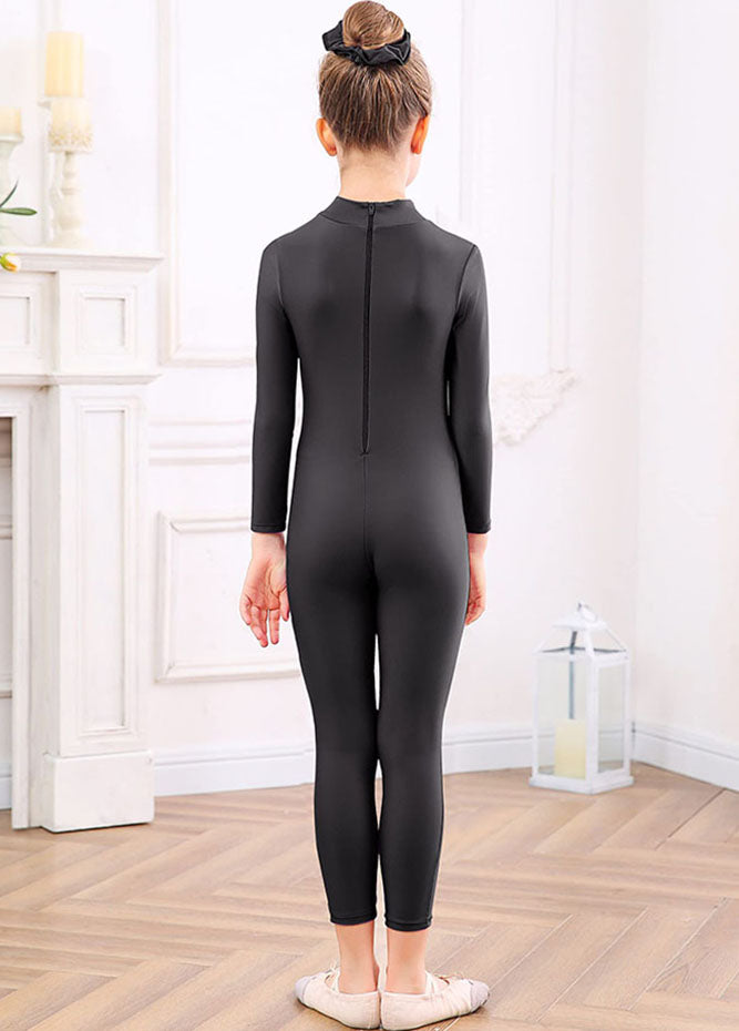 Girls Spandex Long Sleeve Full Body Unitard