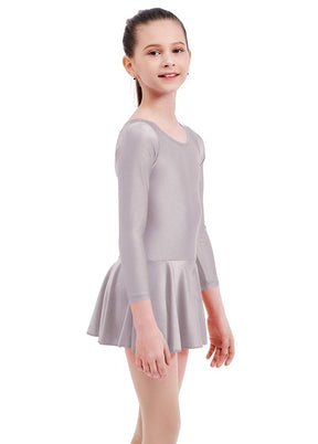 Gray leotard with skirt
