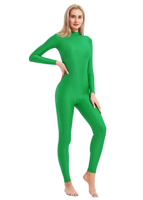 green long sleeve unitard