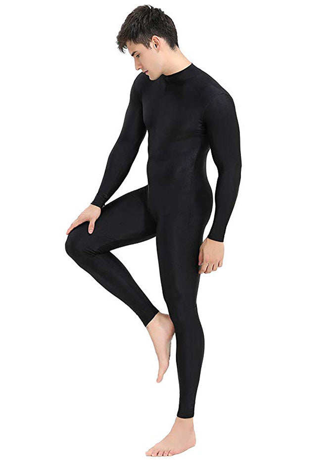 Mens Turtleneck Spandex Long Sleeve Unitard