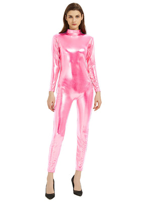 pink shiny catsuit