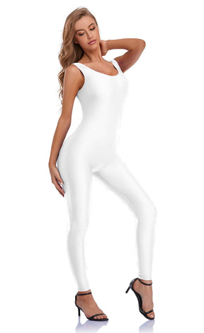 white dance unitard
