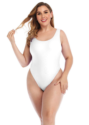 plus size white leotard 