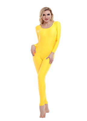 Yellow long sleeve unitard