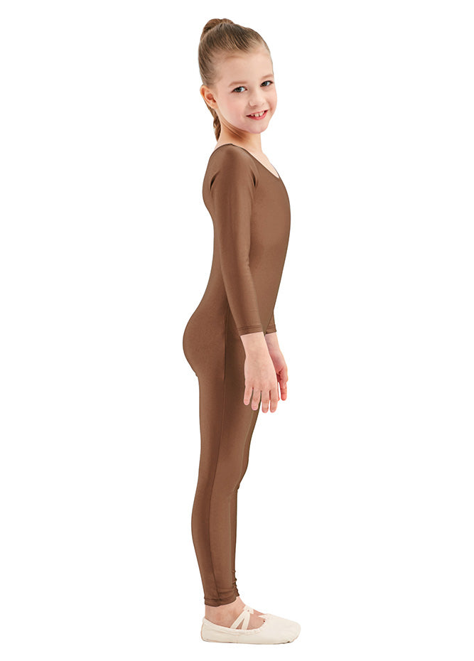 brown long sleeve unitard