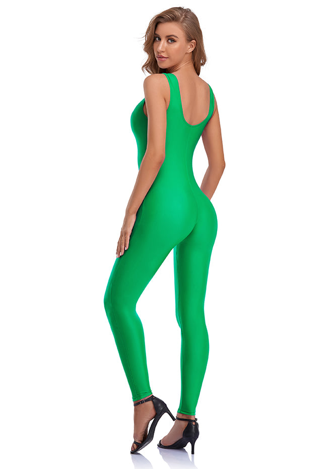 Womens Spandex Nylon Scoop Neck Tank Unitard