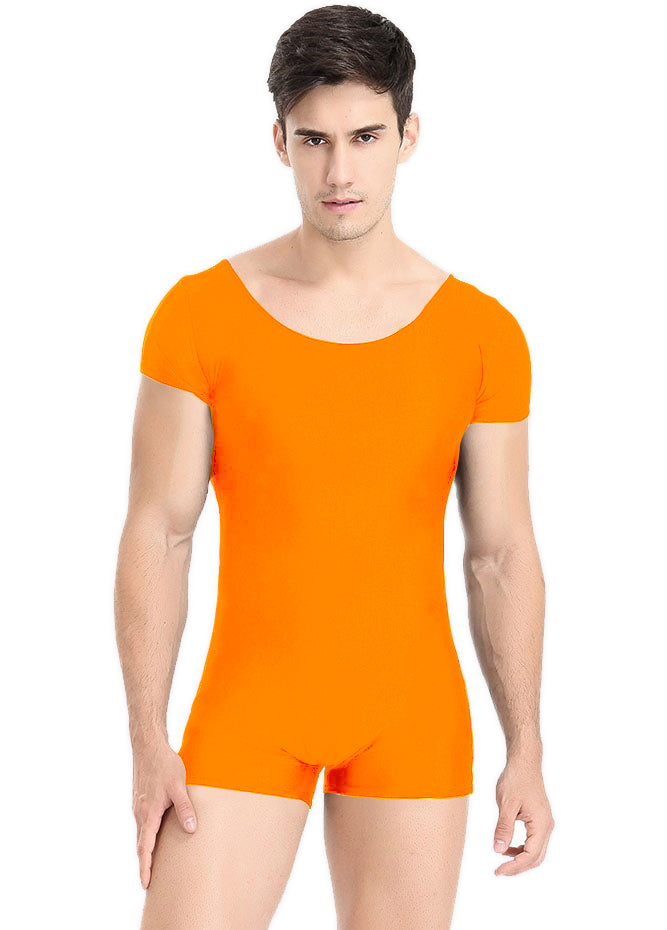 orange workout unitard