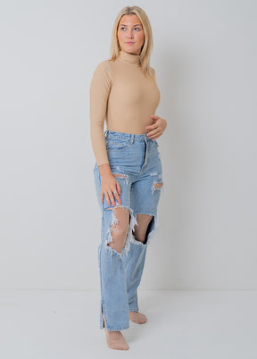 Speerise Ladies Long Sleeve Turtleneck Bodysuit