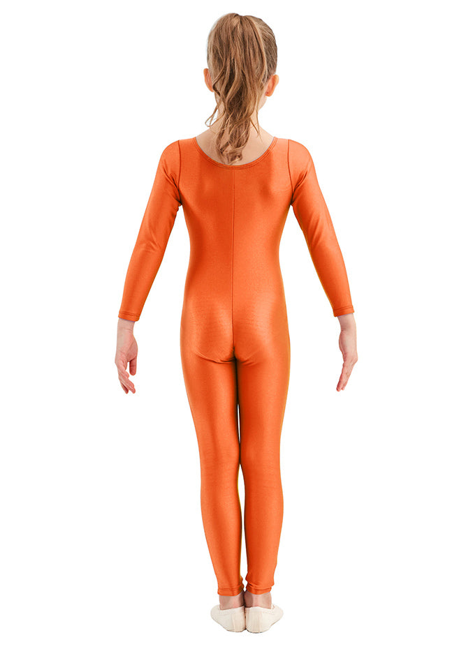 Orange long sleeve unitard