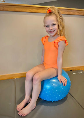 Speerise Girls Ruffle Short Sleeve Leotard