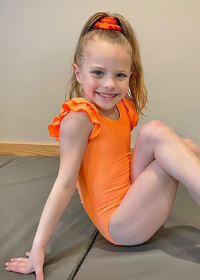 Speerise Girls Ruffle Short Sleeve Leotard
